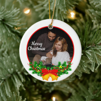 Cadre photo 2 mignon Ornement en céramique de Noël