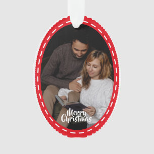 Cadre photo 2 mignon Ornement en céramique de Noël