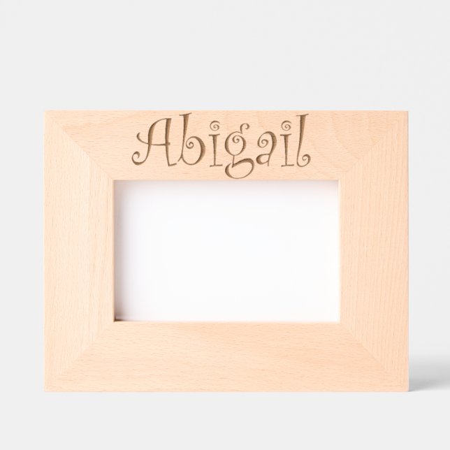 Cadre Photo Bébé "Abigail" – Cadeau de Naissance (Recto)