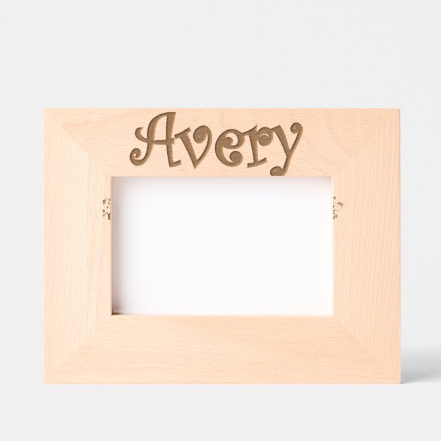 Cadre Photo Bébé Garçon "Avery" – Décoration  (Recto)