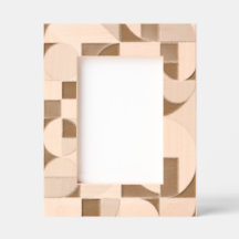 Cadre photo en bois moderne gravé au laser – Géomé
