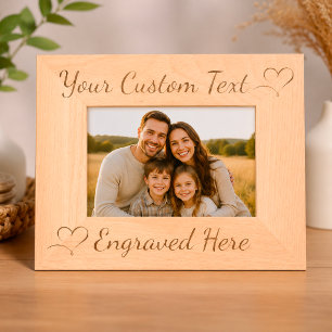Cadre photo en bois personnalisé, cadeau photo gra