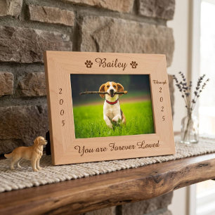 Cadre photo en bois personnalisé pour animaux de c