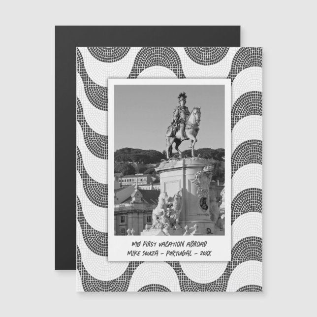 Cadre photo en pavé des Vagues portugaises (Devant / Derrière)