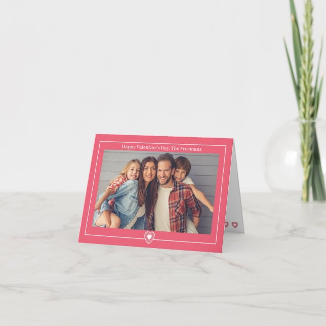 Cadre photo famille simple Carte Saint-Valentin (Devant)