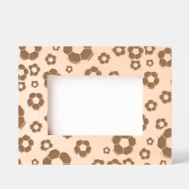 Cadre photo gravé BalLaser de soccer (Recto)