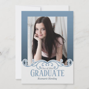 Cadre Photo Invitation Fiable Bleu