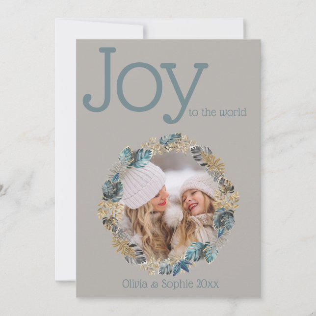 Cadre photo moderne Dusty Blue Gold Foliing (Devant)