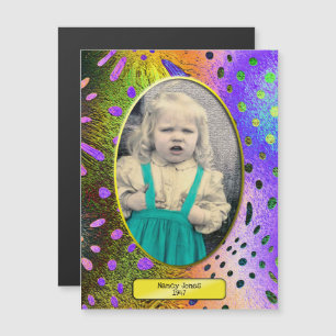 Cadre photo ovale, factice, fractal, Abstrait