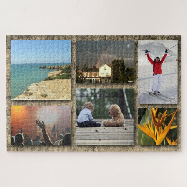 Cadre Photo Personnalisé Collage Puzzle (Horizontal)