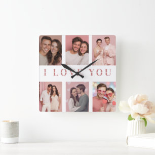 Cadre photo personnalisé Horloge murale Cadeau d