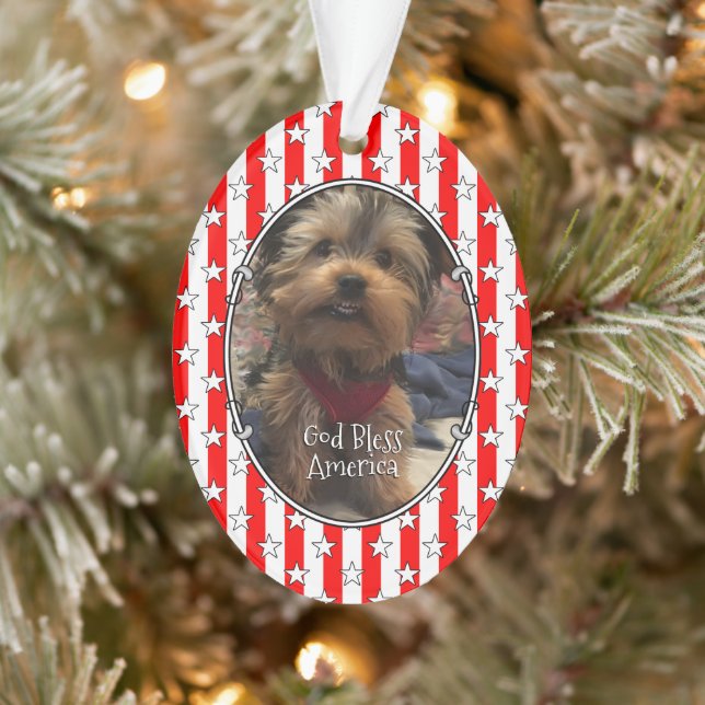 Cadre photo personnalisé USA American Flag Patriot (Arbre)