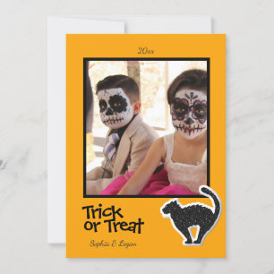 Cadre photo pour chat noir Halloween - Carte
