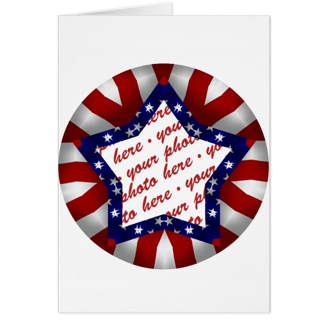 Cadre photo Red White & Blue Satin Star (Devant)