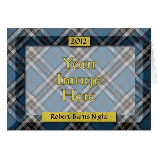 Cadre photo Tartan personnalisé - Burning Night Ca (Devant horizontal)