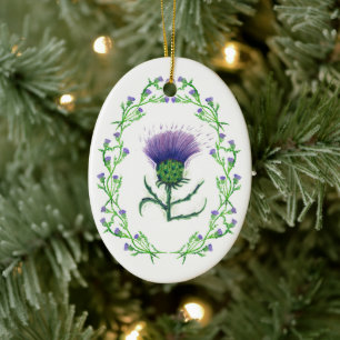 cadre rond de chardon décorations de chardon éco