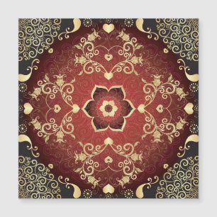 Cadre rond Saint-Valentin or-violet
