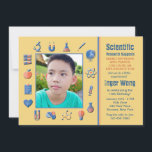 Cadre scientifique Invitation de fête d'anniversai<br><div class="desc">Faites une fête d'anniversaire de scientifique fou avec cette belle invitation photo de laboratoire de sciences. (FP) La carte est facile à customiser avec votre libellé, police, couleur de police, options de forme de papier et choix de six types de papier. Enveloppes blanches incluses. Vous êtes curieux de concevoir et...</div>