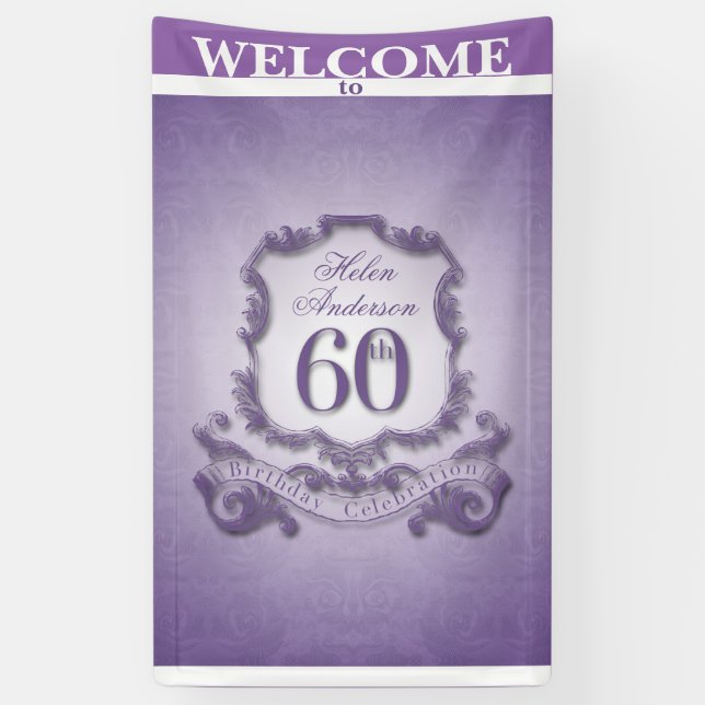 Cadre Vintage 60e anniversaire Bannière (Vertical)