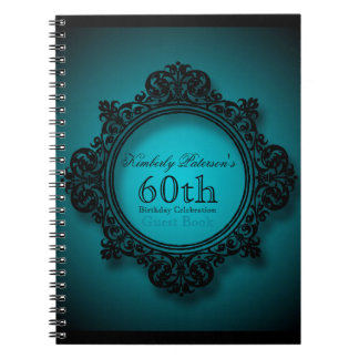 Cadre vintage en bleu 60e Anniversaire Livre d'Inv