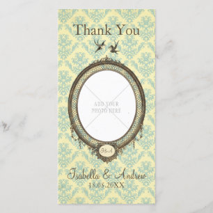 Cadre vintage sur Merci Mariage damassé