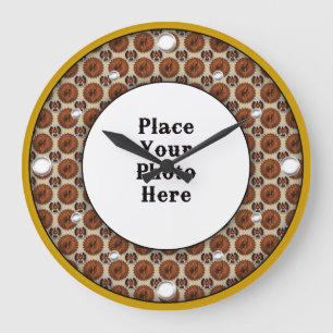 Cadres amérindiens Votre horloge murale photo