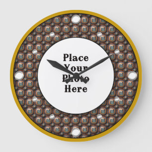 Cadres amérindiens Votre horloge murale photo