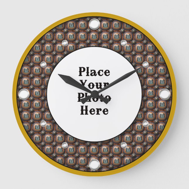 Cadres amérindiens Votre horloge murale photo (Recto)