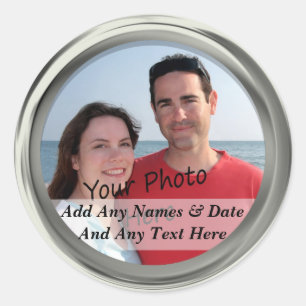 Cadres d'argent, vos propres autocollants photo et