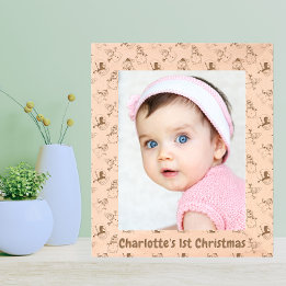 Cadres Gravés 1ère photo de Noël du bébé | Cute Motif Snowman
