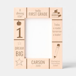 Cadres Gravés 5x7 PREMIER NIVEAU Élémentaire photo personnalisée