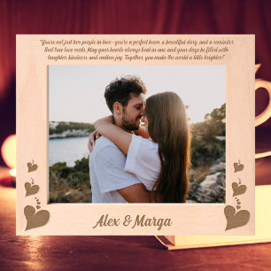 Cadres Gravés Amour Coeur Couples Anniversaire Cadeau En Bois Ét