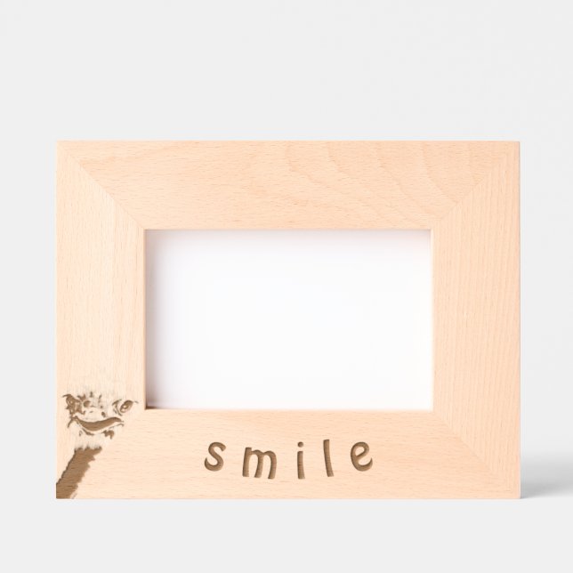Cadres Gravés Amusant Ostrich Etched Frames Smile - Texte person (Recto)