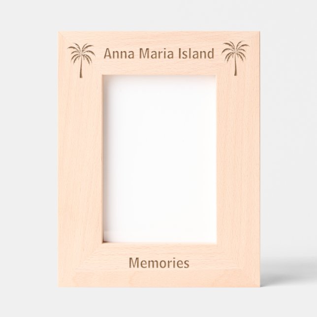 Cadres Gravés Anna Maria Island Florida Laser Engraved frame (Recto)