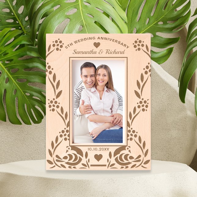 Cadres Gravés Anniversaire du Mariage floral Peacock décoratif (Créateur téléchargé)