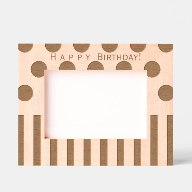 Cadres Gravés Anniversaire géométrique personnalisé (Recto)