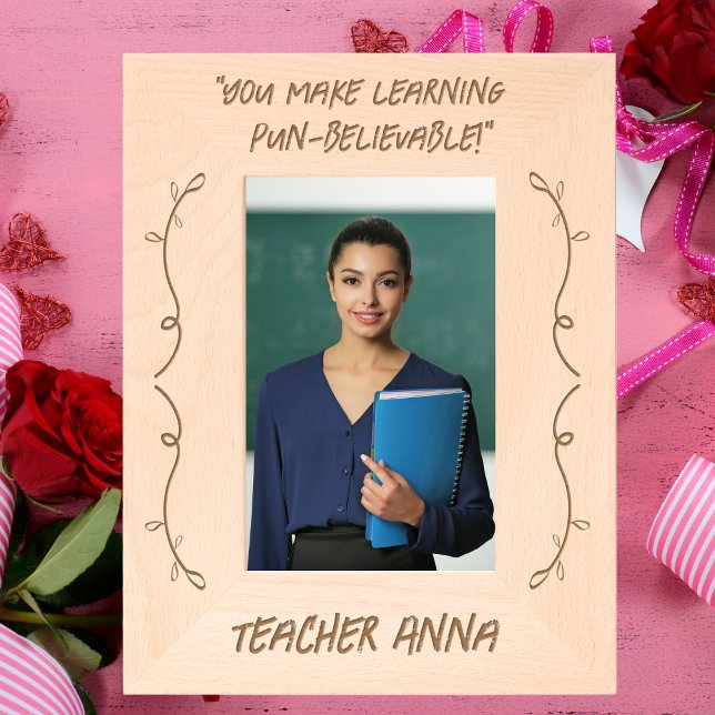 Cadres Gravés Appréciation simple et moderne de l'enseignant Val (Créateur téléchargé)