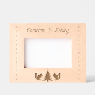 Cadres Gravés Arbre de Noël décorant écureuils sur mesure
