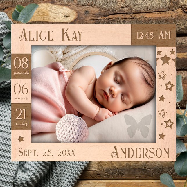 Cadres Gravés Baby Statistic Stars  (Créateur téléchargé)