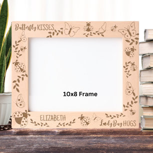Cadres Gravés Baisers à papillon, câlins de coccinelle Personnal
