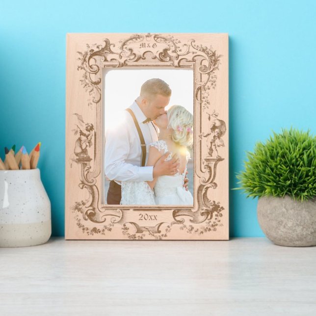 Cadres Gravés Baroque Rococo Cherubs Fruit Frontière Florale (Créateur téléchargé)