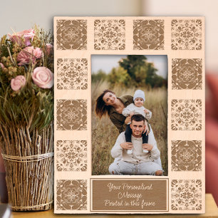 Cadres Gravés Beaux carreaux motifs géométriques message génériq