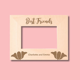 Cadres Gravés Best Friends Cursive Script Ajouter des noms avec