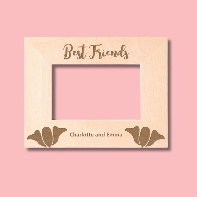Cadres Gravés Best Friends Cursive Script Ajouter des noms avec  (Créateur téléchargé)