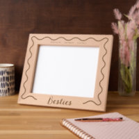 Besties Meilleurs amis Wavy Border Laser
