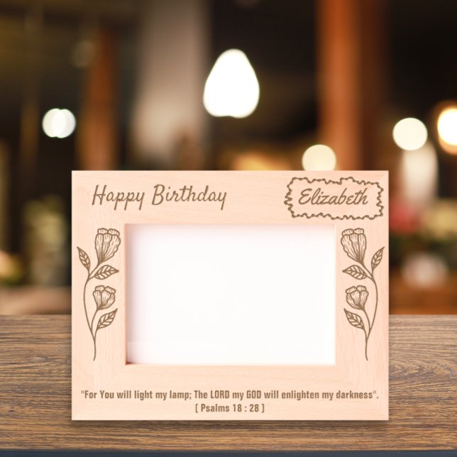 Cadres Gravés Bible Verse Anniversaire Botanique Élégant Floral (Créateur téléchargé)