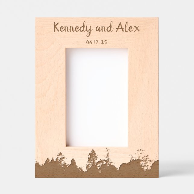 Cadres Gravés Boho Nature Rustic Anniversary Frame (portrait) (Recto)