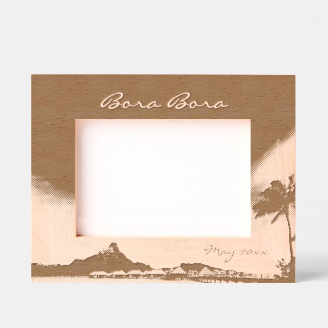 Cadres Gravés Bora Bora 7" x 5" (Recto)