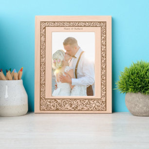 Cadres Gravés Bordure de vigne de feuillage floral