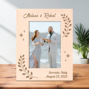 Cadres Gravés Branche de courroie de coin Mariage de couple 5x7